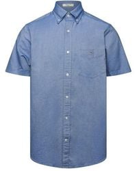 GANT - Reg Oxford Ss Shirt Milky Matcha - Lyst