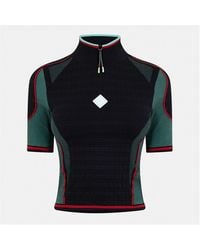 CASABLANCA - Zipped Long Sleeve T-Shirt - Lyst