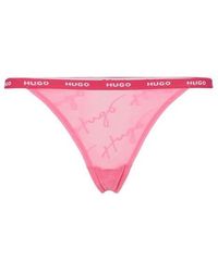 HUGO - Lace Thong - Lyst