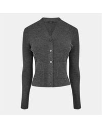 JOSEPH - Wool Long Sleeve Cardigan - Lyst