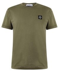 Stone Island - Cotton Compass Logo Patch T-Shirt - Lyst