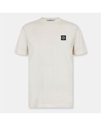 Stone Island - Cotton Compass Logo Patch T-Shirt - Lyst