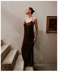 Nudea - Eco-Luxe Maxi Slip Dress - Lyst
