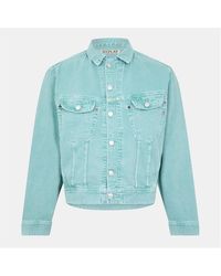Replay - Structured Denim Button-Through Jacket - Lyst