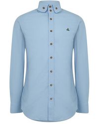 Vivienne Westwood - Logo Cotton Krall Long Sleeved Shirt - Lyst