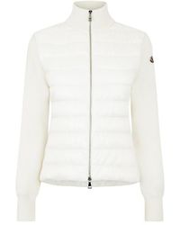 Moncler - Down Padded Funnel Neck Long Sleeve Hybrid Jacket - Lyst