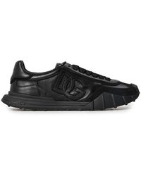 Dolce & Gabbana - Allblack Paneled Lowtop Shoes - Lyst