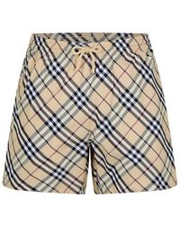 Burberry - Check Swim Shorts - Lyst
