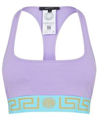 Versace - Greca Border Sports Bra - Lyst