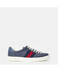 Gucci - Web Canvas Ace Trainers - Lyst