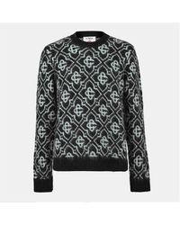 CASABLANCA - Mono Mohair Crew Neck Jumper - Lyst