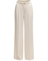 BOSS - Taualy-W Relaxed Fit Wide Leg Trousers - Lyst