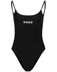 HUGO - Boss Quick-dry Swimsuit With Contrast Logo - Lyst