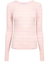 Ganni - Long Sleeve T-Shirt - Lyst
