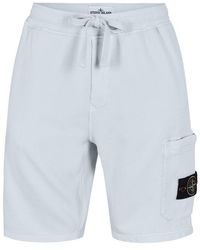 Stone Island - Fleece Jogger Shorts - Lyst