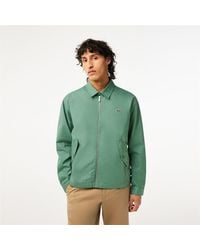 Lacoste - Gabardine Zipped Bomber Jacket - Lyst