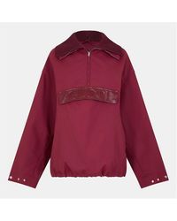 Gucci - Techno Garbardine Caban Point Collar Long Sleeve Mid-Length Oversized Fit Rain Anorak - Lyst
