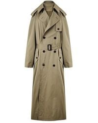 Balenciaga - Suspend Cotton Long Sleeve Trench Dress - Lyst