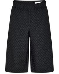 McQueen - Skull Jacquard Bermuda Shorts - Lyst