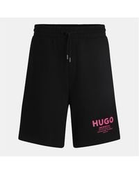 HUGO - Nomario Fleece Jogger Shorts - Lyst