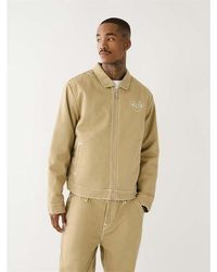 True Religion - Super T Twill Bomber Jacket - Lyst