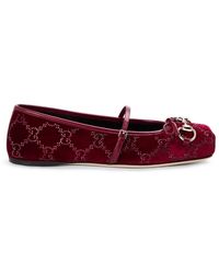 Gucci - Horsebit Blt Ballet Pumps - Lyst