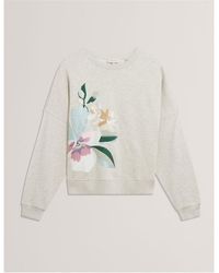 Ted Baker - Embroidered Crew Sweatshirt - Lyst