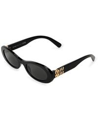 Miu Miu - 0Mu 06Zs Oval Sunglasses - Lyst