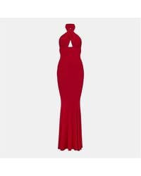 Norma Kamali - Draped Stretch Maxi Dress - Lyst