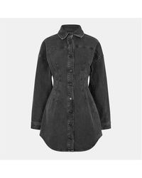 GOOD AMERICAN - Shaped Denim Shirt Dress - Lyst