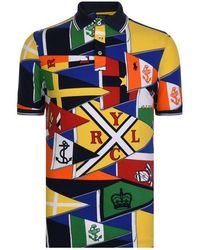 Polo Ralph Lauren Printed Polo Shirt - Blue