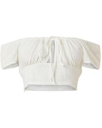 Gracejacob - Alba Crop Bandeau Top - Lyst