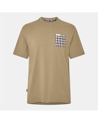 Aquascutum - Checked T-Shirt - Lyst