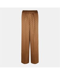 Gucci - Gg Jacquard Wide Leg Trousers - Lyst