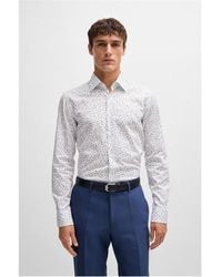 BOSS - H-Hank Kent Slim Fit Shirt - Lyst