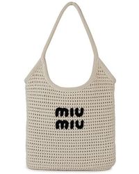 Miu Miu - Miu Crochet Tote Ld42 - Lyst