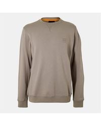 BOSS - Long Sleeve Premium Cotton Sweatshirt (Westart Crew Neck) - Lyst