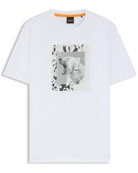 BOSS - Lupo T-Shirt, Unique Polar Bear Graphic - Lyst