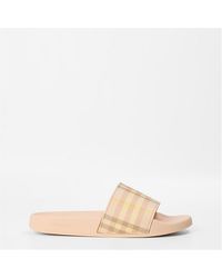 Burberry - Vintage Check Furley Sliders - Lyst