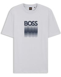 BOSS - Insignia Cotton Graphic Crew-Neck Short-Sleeve T-Shirt - Lyst