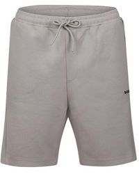 BOSS - Hbg Headlo Cotton Blend Fleece Jogger Shorts - Lyst