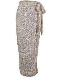Never Fully Dressed - Jaspre Sequin Midi Skirt - Lyst