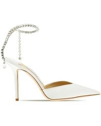 Jimmy Choo - Crystal Satin Saeda 100 Pumps - Lyst