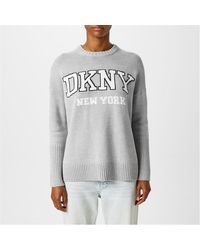 DKNY - Logo Knit Jumper - Lyst