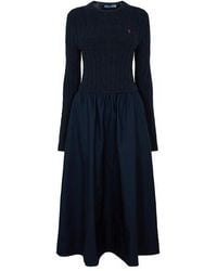 Polo Ralph Lauren - Cable-Knit Cotton Dress - Lyst