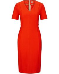 BOSS - Damaisa Wrap Dress - Lyst