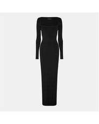 Naked Wardrobe - Square Neck Sculpt Maxi Dress - Lyst