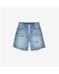 Cole Buxton - Distressed Denim Shorts - Lyst
