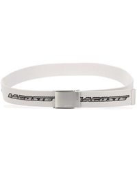 Lacoste - Contrast Logo Print Belt - Lyst