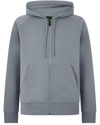 BOSS - Full-Zip Hoodie With Adjustable Drawstring Hood - Lyst
